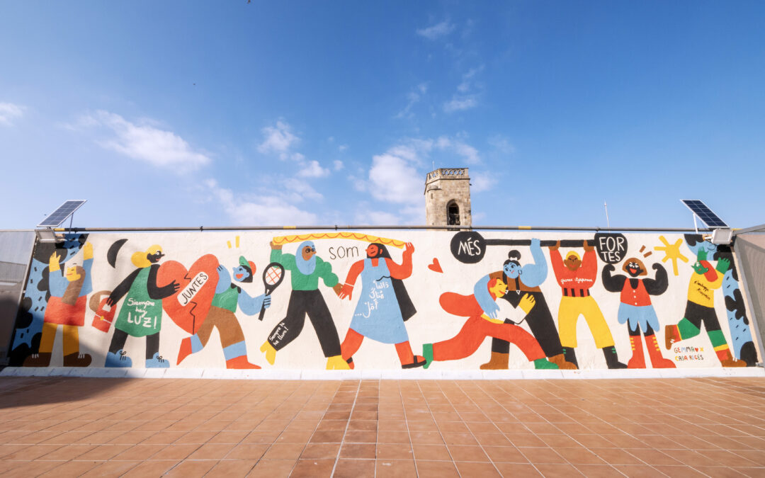 “Juntes som més fortes”: un mural que uneix les dones de la Casa de Recés